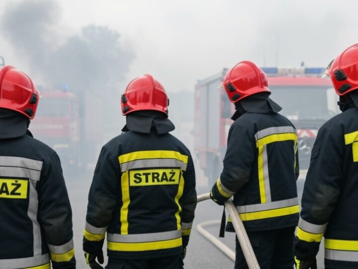 Pożar w Strzegomiu: straż pożarna w akcji z 10 zastępami