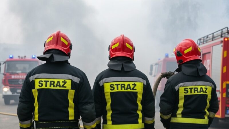 Szybka interwencja strażaków ratuje mieszkańców w pożarze w Lutomi Górnej