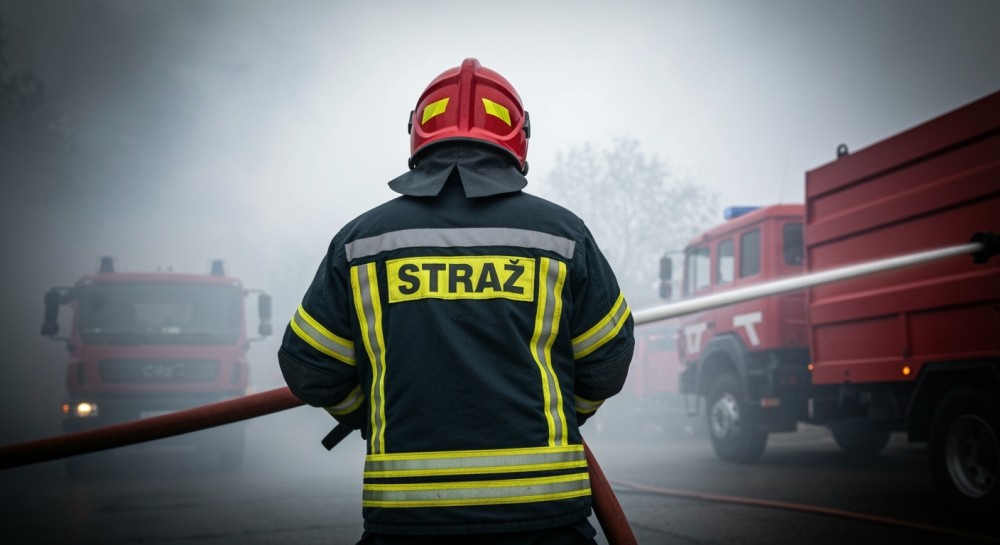 Straż pożarna wspiera akcję gaśniczą w wałbrzyskim lesie