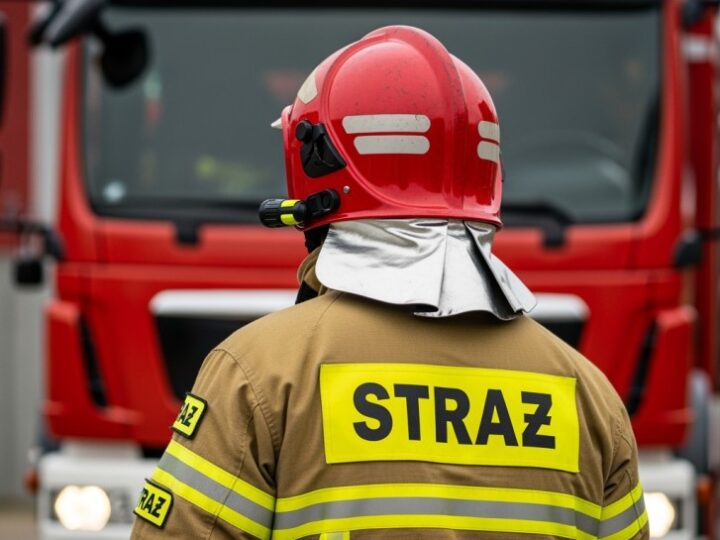 Pożar gnojownika w Kłaczynie: strażacy walczą z ogniem na 250 m²