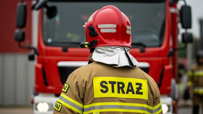 Pożar gnojownika w Kłaczynie: strażacy walczą z ogniem na 250 m²