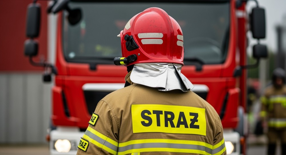 Pożar gnojownika w Kłaczynie: strażacy walczą z ogniem na 250 m²